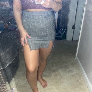 Bodycon plaid skirt